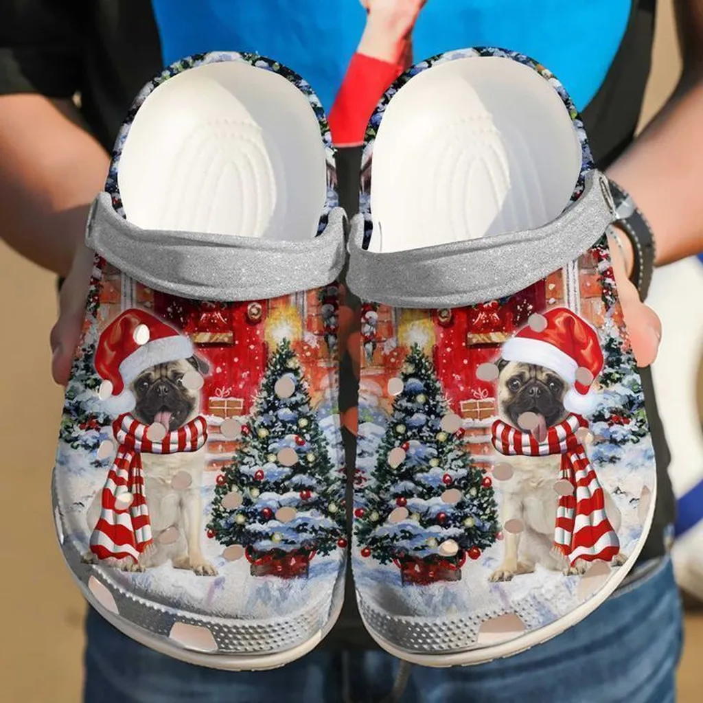 Pug Christmas Crocs Clog