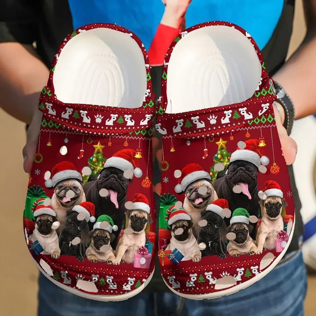 Pug Christmas Crocs Crocband Clog