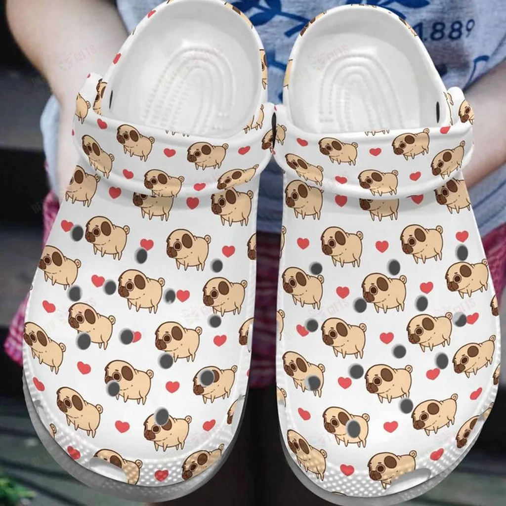 Pug Cool Baby Pug Crocs, Personalized Crocs Classic Clogs