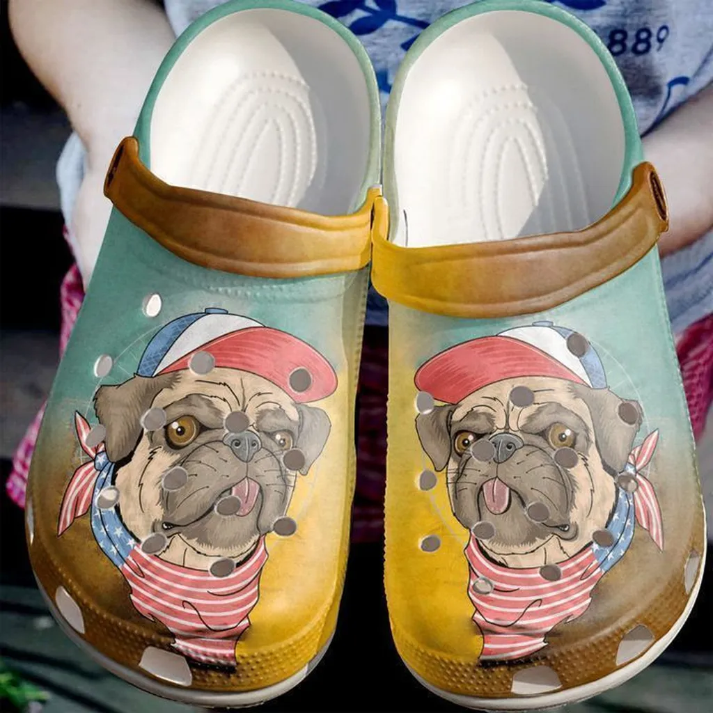 Pug Naughty Crocs Classic Clogs