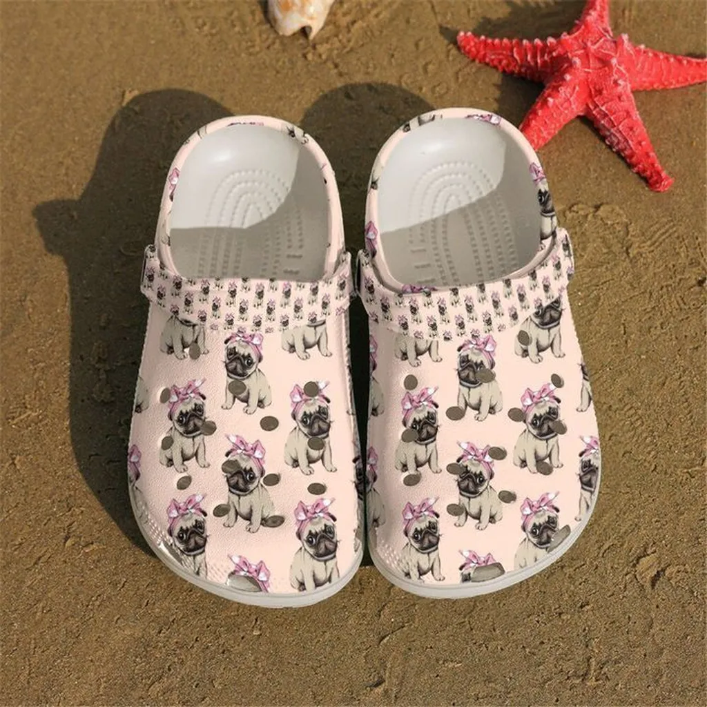 Pug Pattern Crocs Classic Clogs