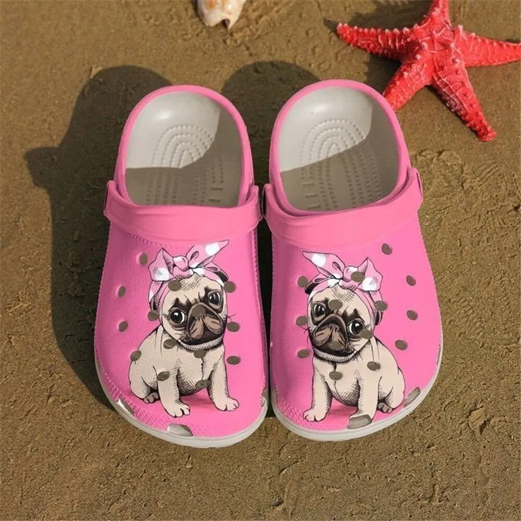 Pug Pink Crocs Clog