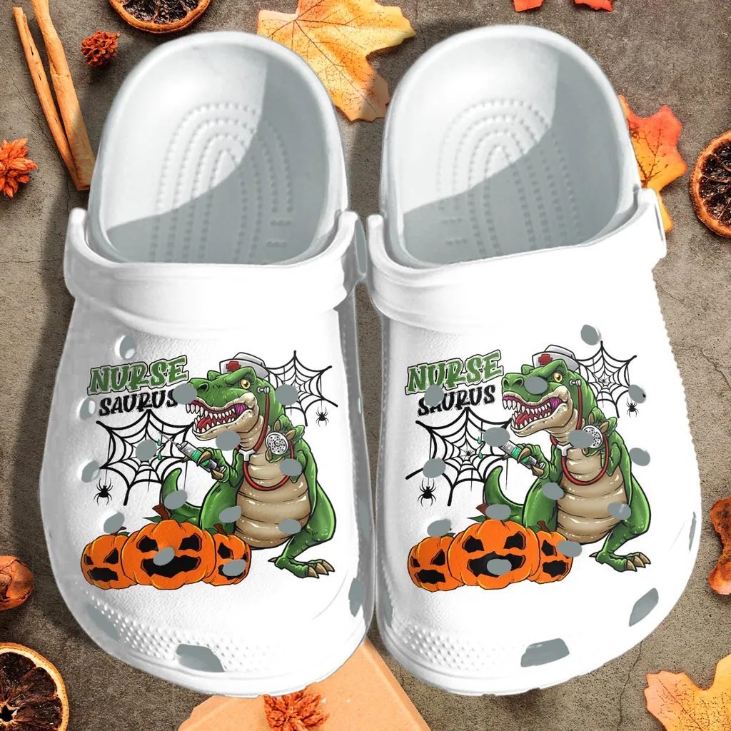 Pumpkin Nurse Dinosaurus Halloween Funny Custom