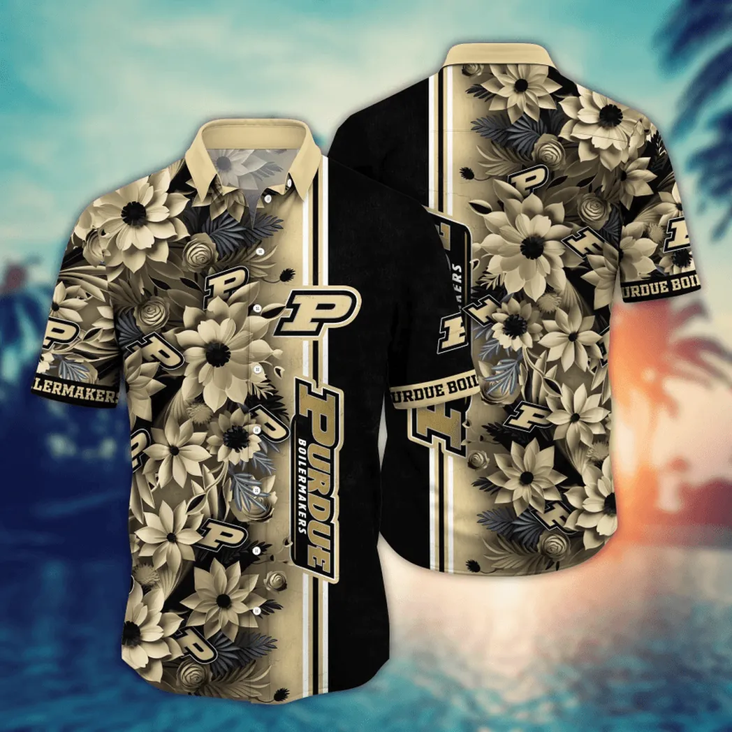 Purdue Boilermakers NCAA Flower Aloha Hawaiian Shirt, Custom Summer Football Shirts VPHWA2451153266