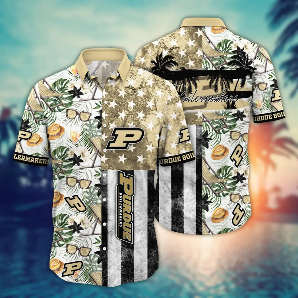 Purdue Boilermakers NCAA Flower Aloha Hawaiian Shirt, Summer Football Shirts VPHWA2451154152