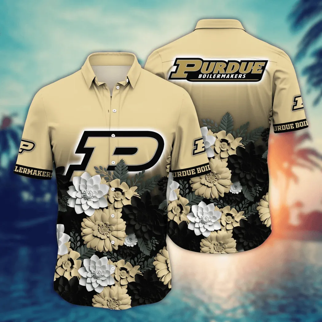 Purdue Boilermakers NCAA Flower Aloha Hawaiian Shirt, Summer Football Shirts VPHWA2451155108