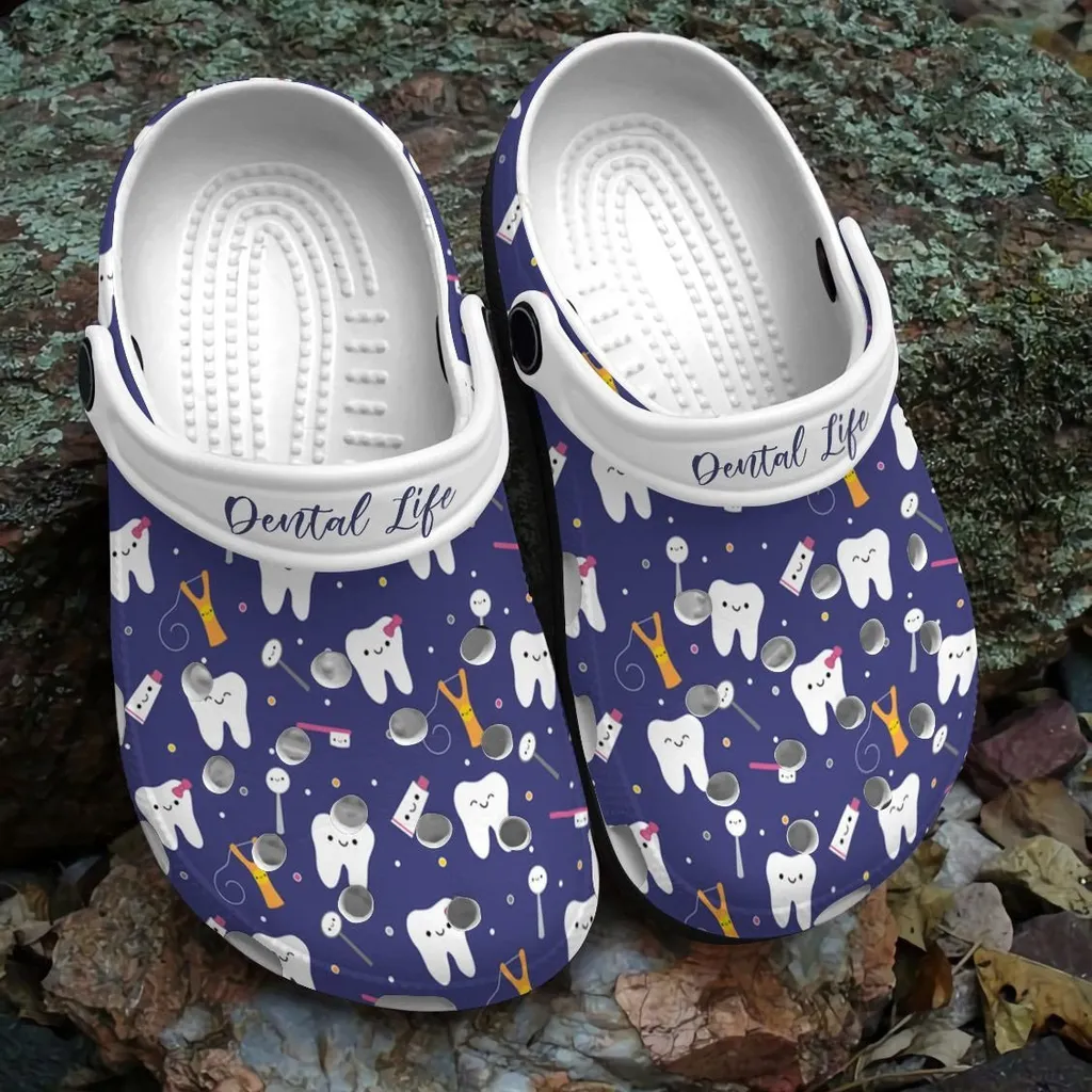 Purple Dental Life Crocs