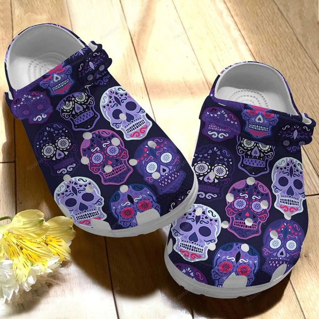 Purple Skull 3D Crocs