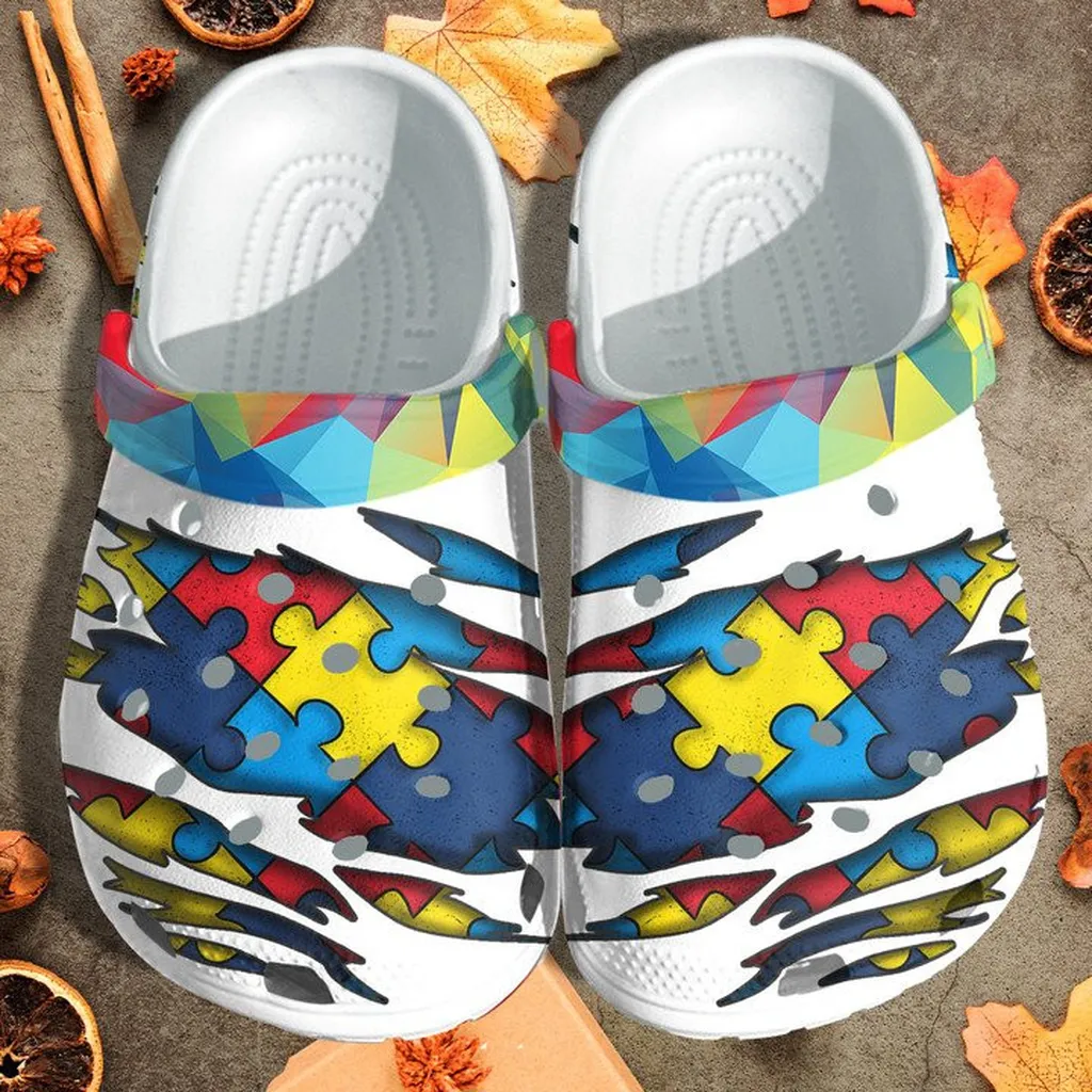 Puzzle Autism Awareness Clogs Crocs