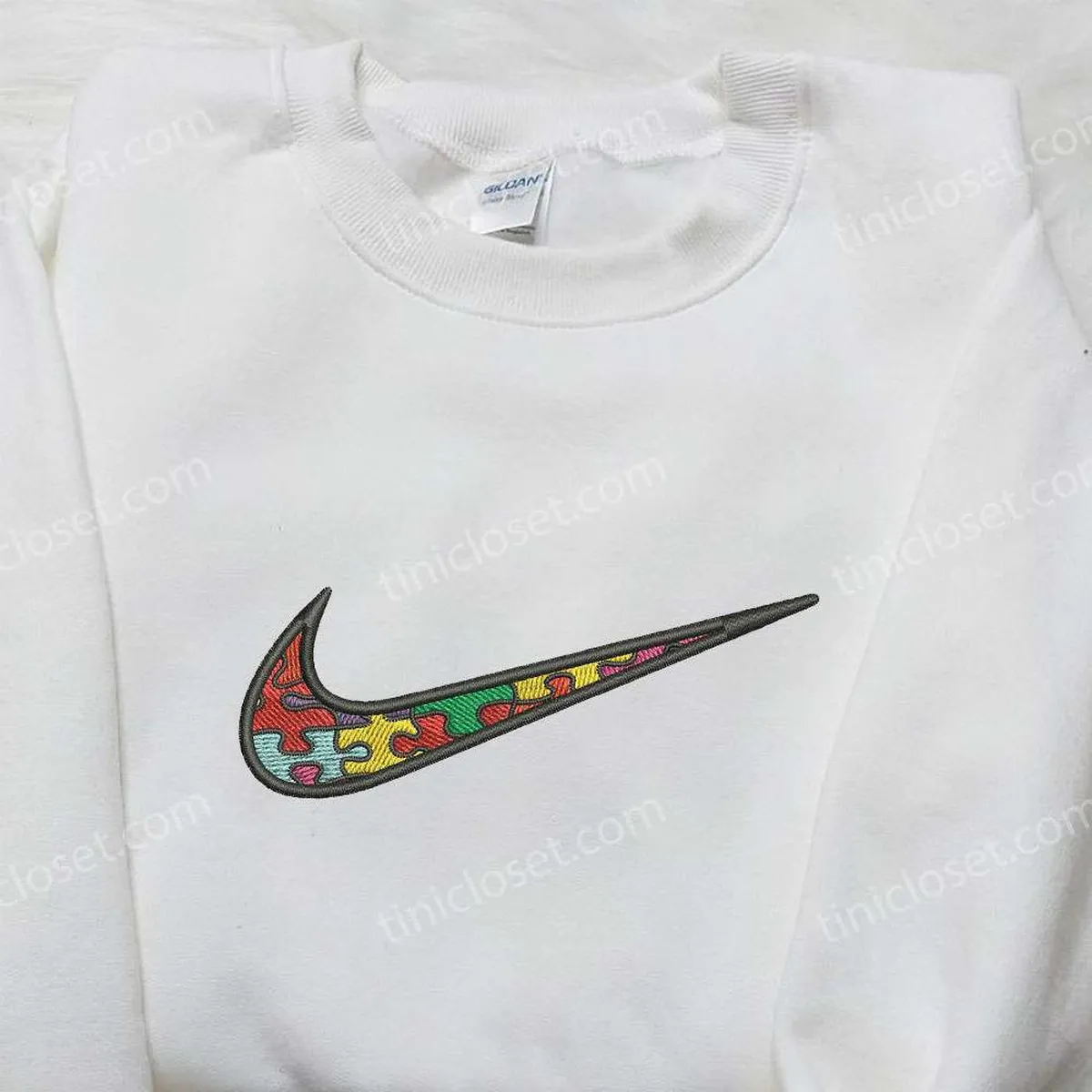 Puzzle x Nike Embroidered Shirt, Nike Inspired Embroidered Shirt, Best Birthday Gifts Ideas Puzzle x Nike Embroidered Shirt, Nike Inspired Embroidered Shirt, Best Birthday Gifts Ideas