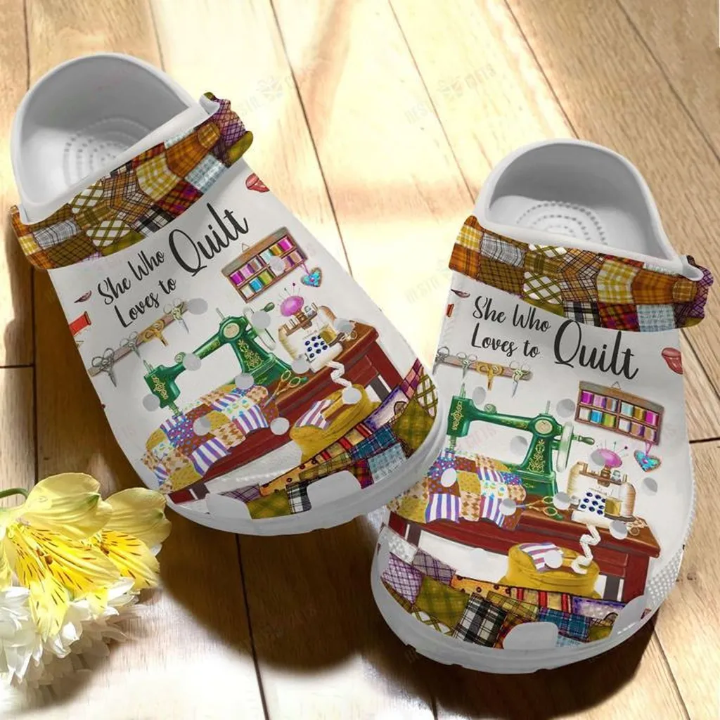 Quilting Is Everything Crocs, Personalized Crocs Classic Clogs