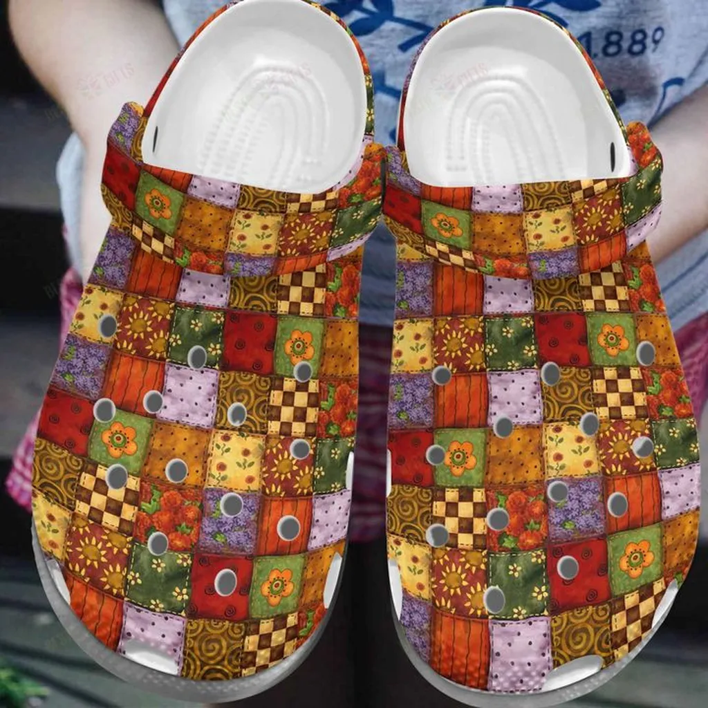 Quilting Love Quilting P2 Crocs, Personalized Crocs Classic Clogs