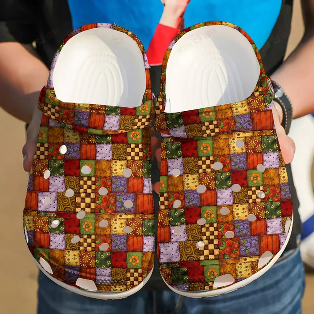 Quilting Patchwork Crocs Classic Clogs