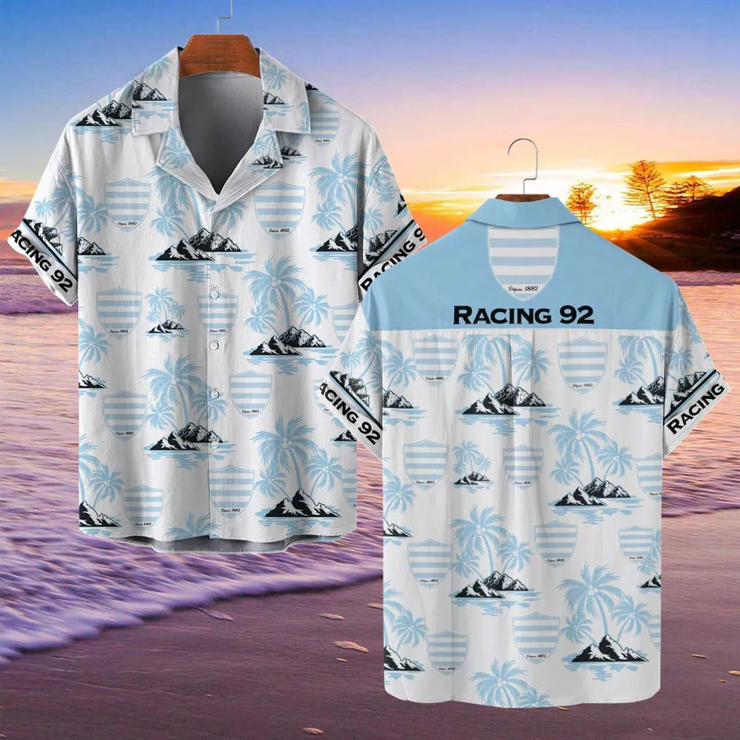 Racing 92 Hawaiian Shirt Style Classic Oversized Hawaiian, Unisex Hawaiian Shirt