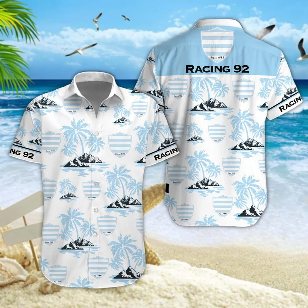 Racing 92 Hawaiian Shirt Style Classic Oversized Hawaiian, Unisex Hawaiian Shirt Trending Summer