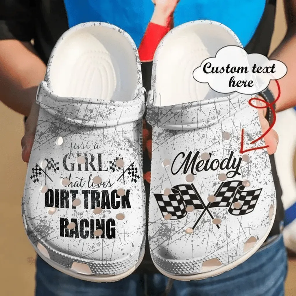 Racing Personalized Dirt Track For Life Crocs Classic Clogs