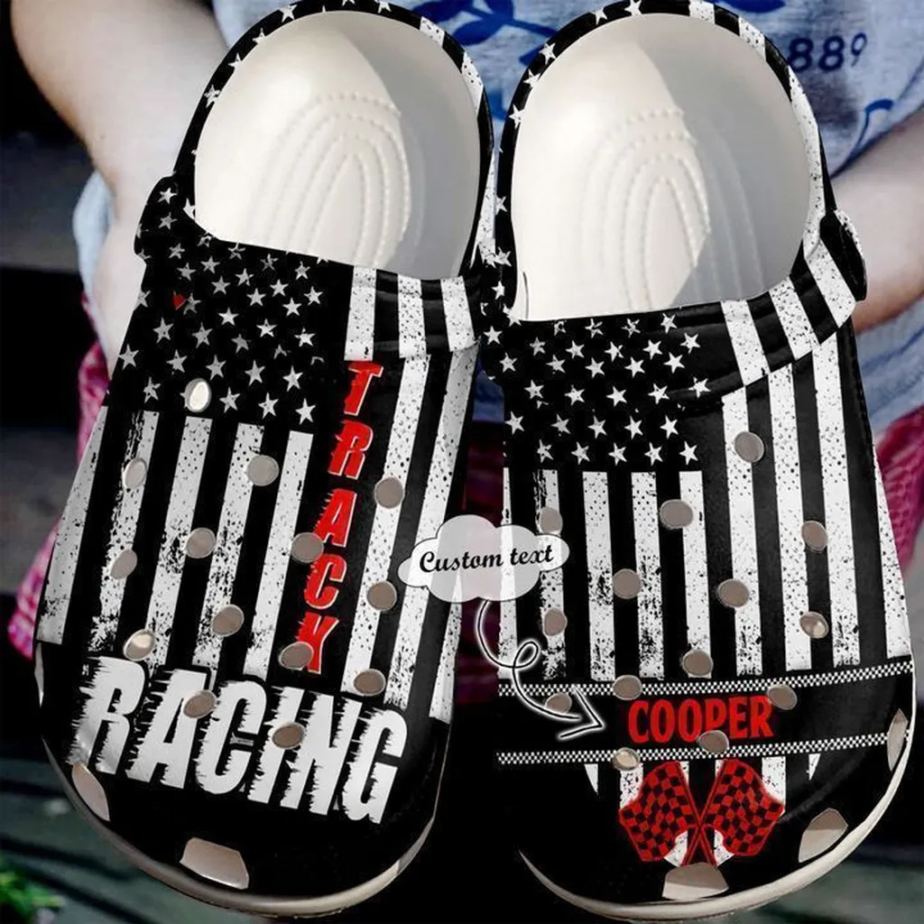 Racing Personalized Track Crocs Classic Clogs