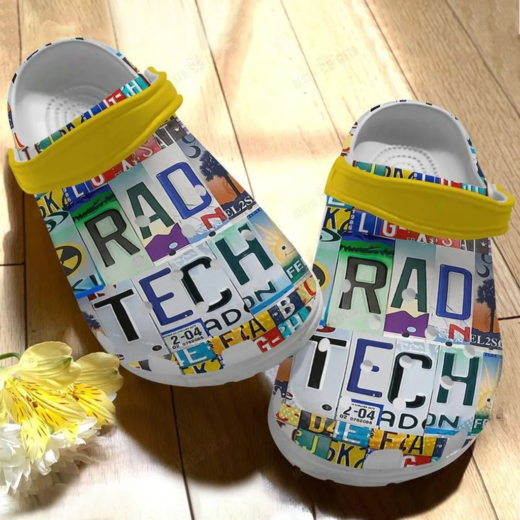 Radiology White Sole Rad Tech Sign Radiology Crocs, Personalized Crocs Classic Clogs