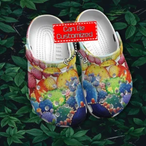 Rainbow Cactus Garden Boho Vintage Crocs