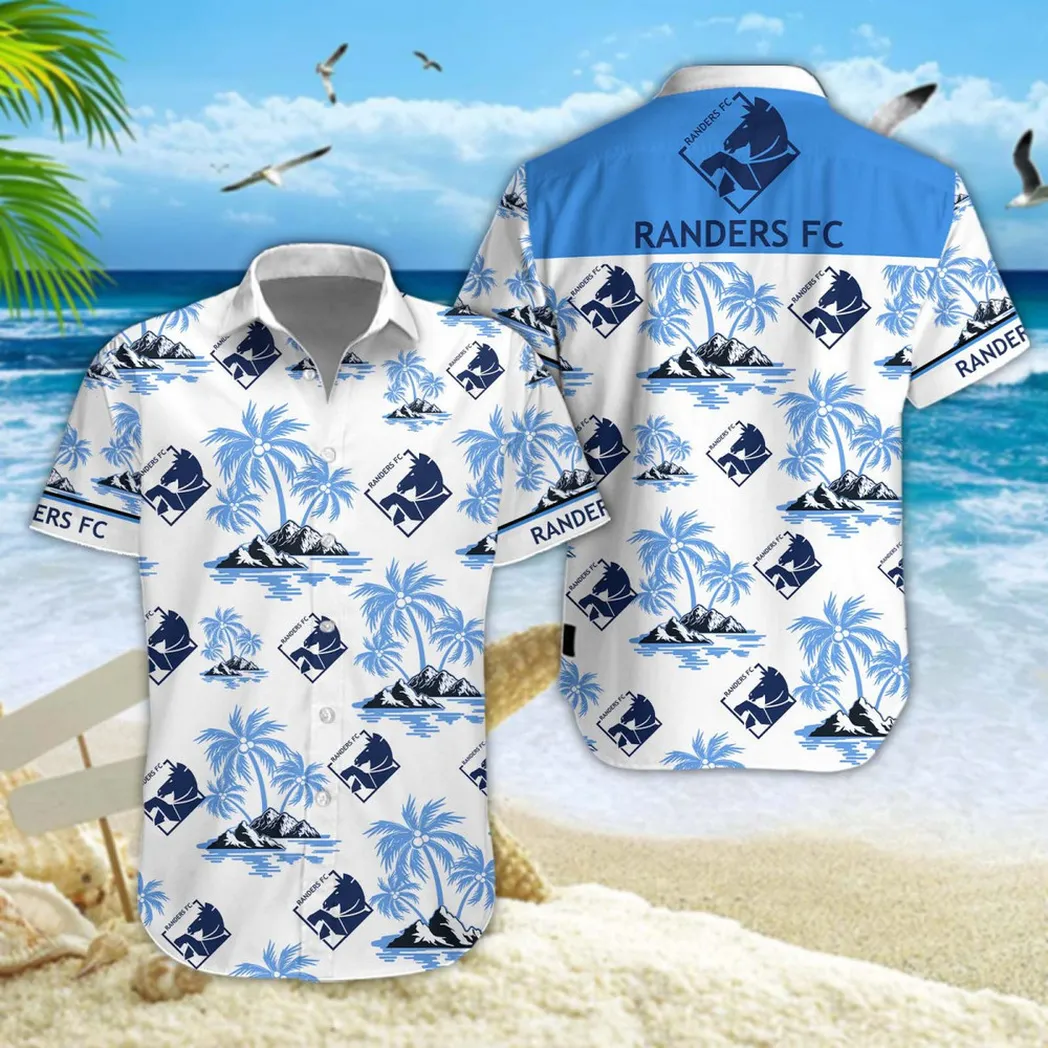 Randers FC Hawaiian Shirt Style Classic Oversized Hawaiian, Unisex Hawaiian Shirt Trending Summer