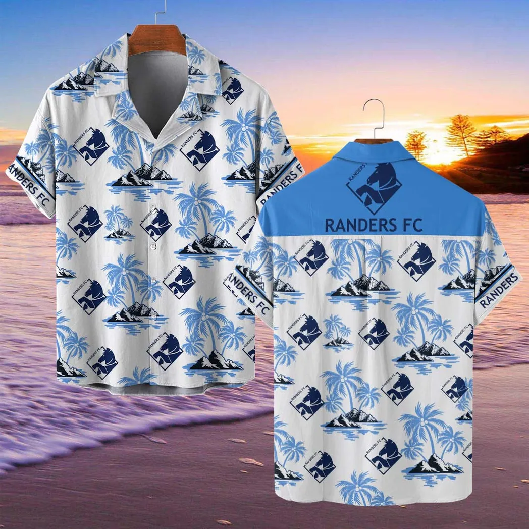 Randers FC Hawaiian Shirt Style Classic Oversized Hawaiian, Unisex Hawaiian Shirt