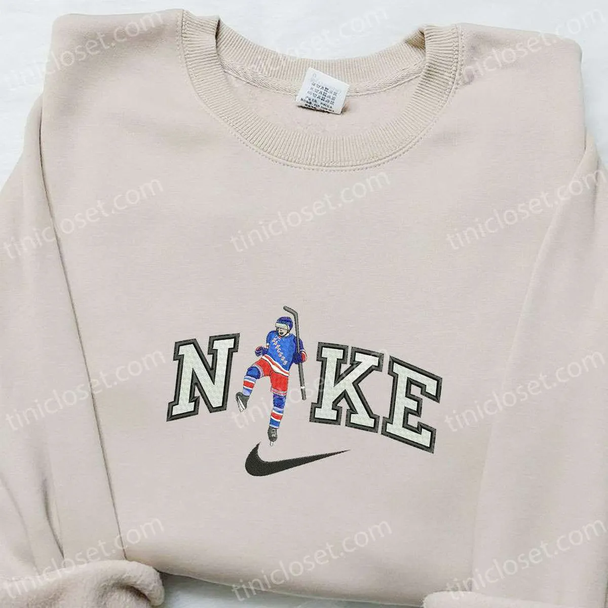 Ranger Skiing x Nike Embroidered Shirt, Sports Embroidered Hoodie, Nike Inspired Embroidered Sweatshirt