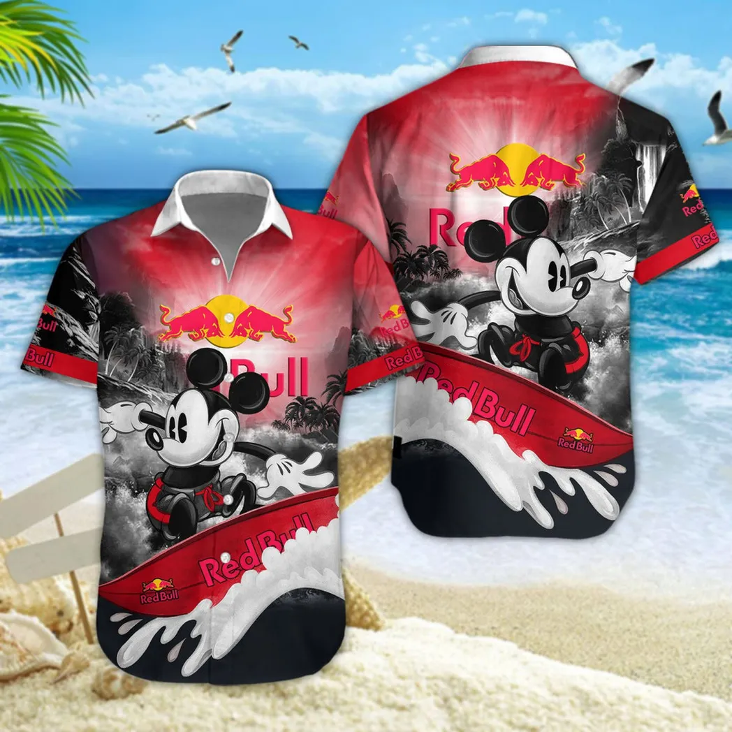 Red Bull Hawaiian Shirt Style Classic Oversized Hawaiian