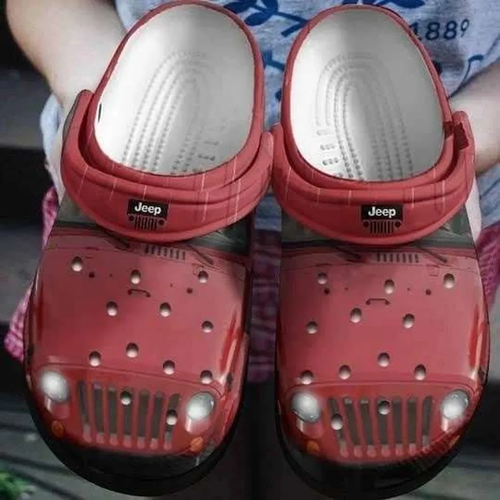 Red Jeep Crocs Crocband Clog