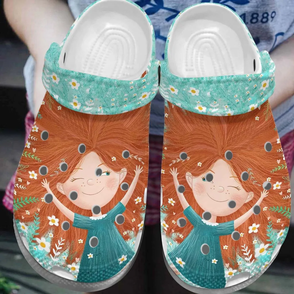 Redhead Personalized Clog Custom Crocs Comfortablefashion Style Comfortable For Women Men Kid Print 3D Flowers