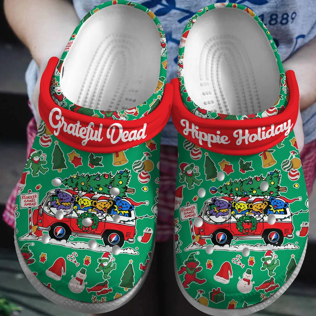 Reindeer Games Ahead Grateful Dead Music Crocs Clogs