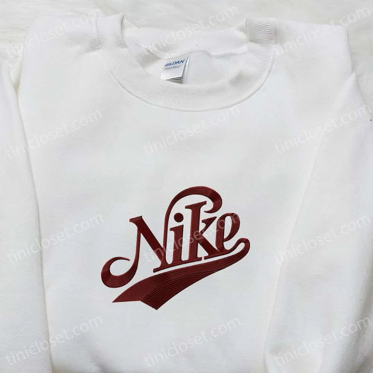 Retro Vintage Nike Embroidered Sweatshirt, Nike Inspired Embroidered Shirt, Best Gift for Family