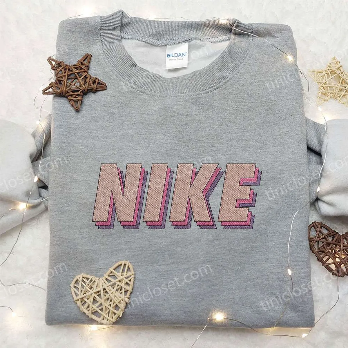 Retro x Nike Embroidered Sweatshirt, Nike Inspired Embroidered Shirt, Best Gift for Family