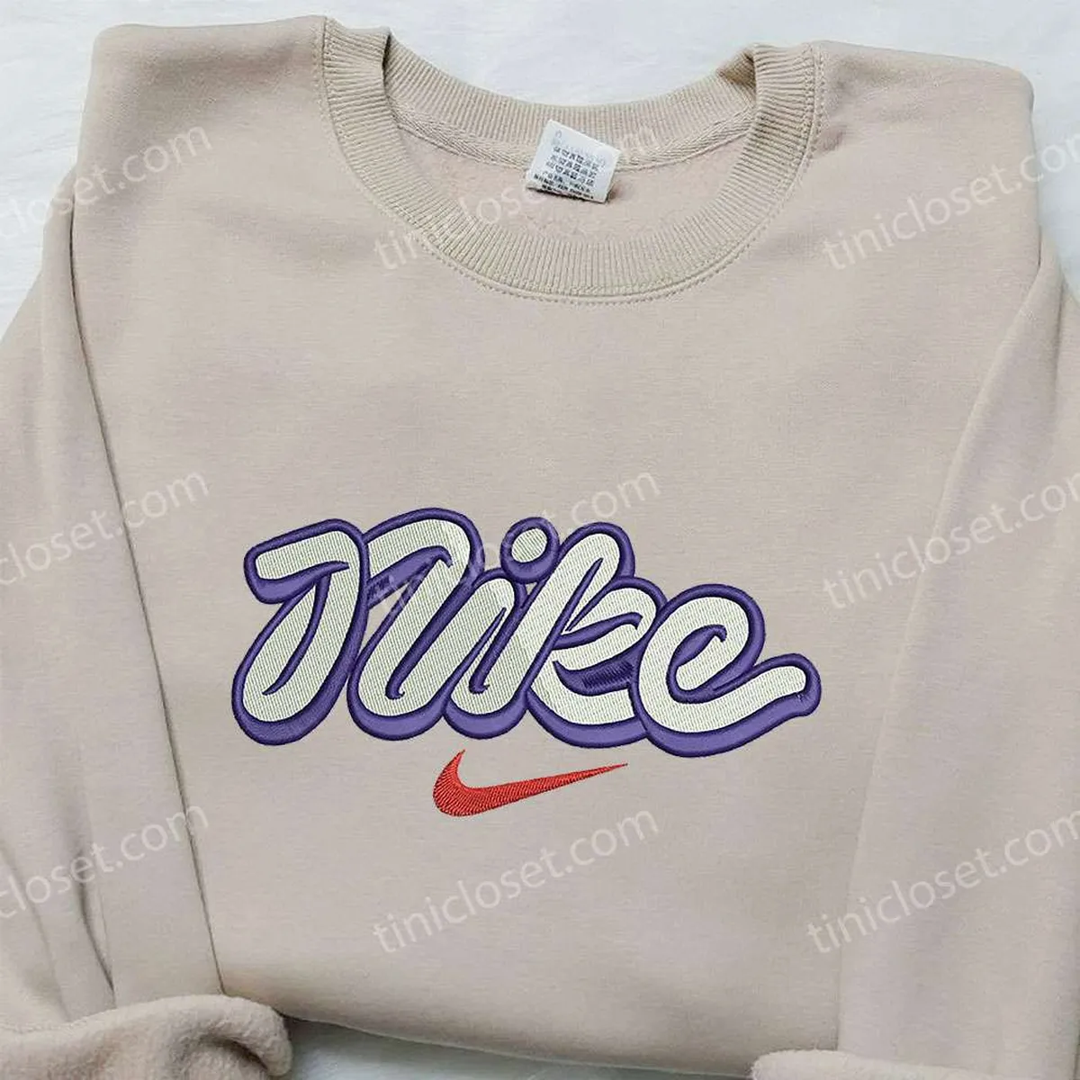 Ribbon x Nike Embroidered Sweatshirt, Nike Inspired Embroidered Shirt, Best Gift for Family