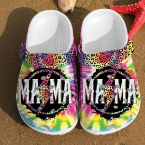 Rockstar Leopard Bleached Mama Colorful Unisex Crocs Clog