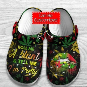 Roll Me A Blunt Crocs - Cannabis Marijuana Weed Clog