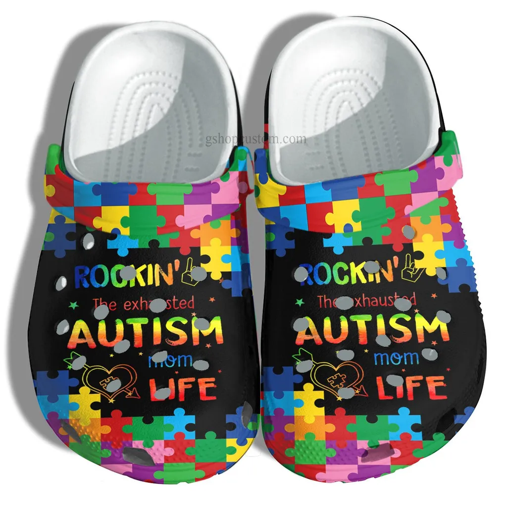 Rookin Autism Mom Life Crocs