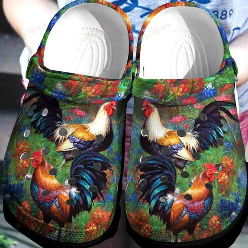 Rooster Crocs, Personalized Crocs Classic Clogs