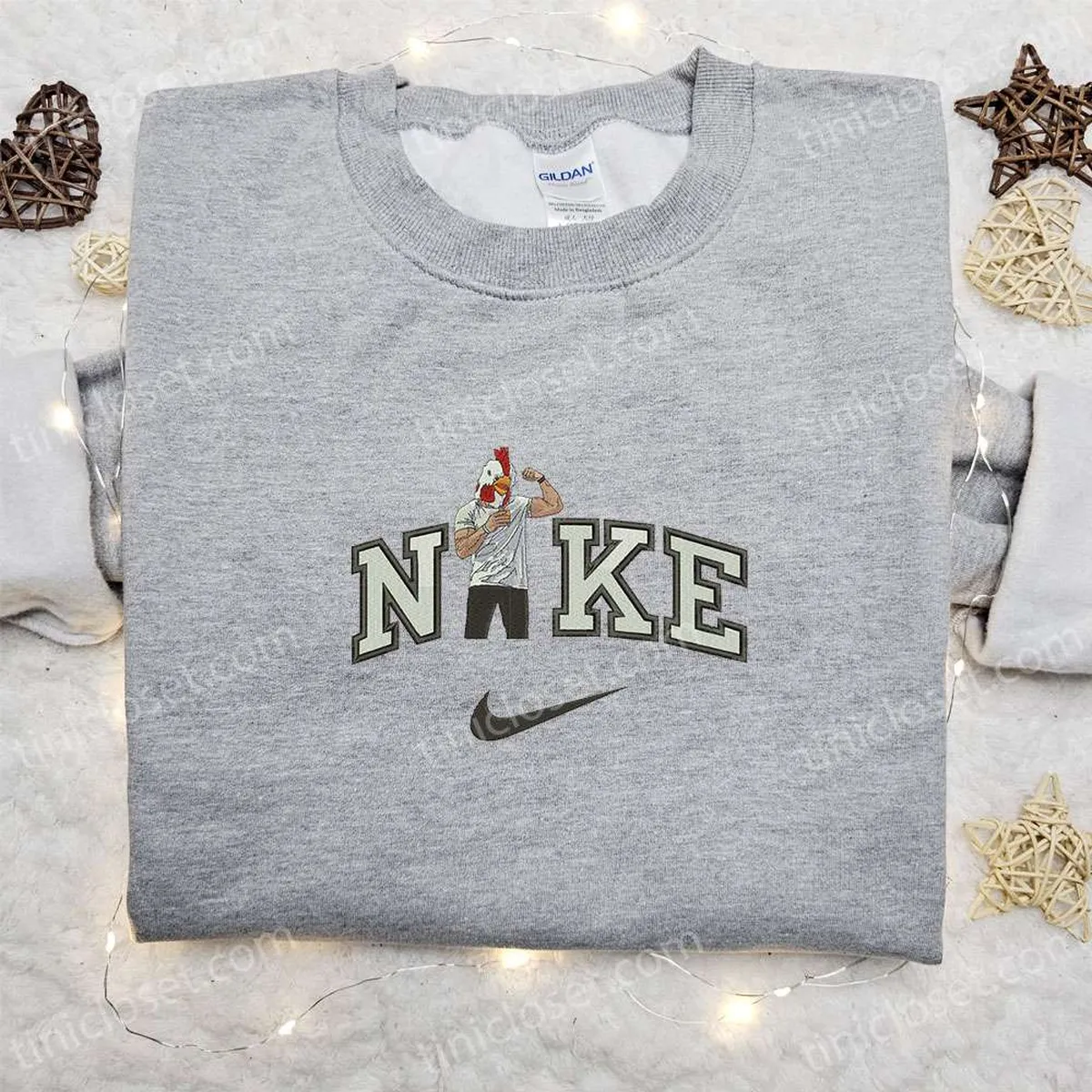 Roosterman x Nike Embroidered Sweatshirt, Celebrity Embroidered Sweatshirt, Nike Inspired Embroidered Hoodie