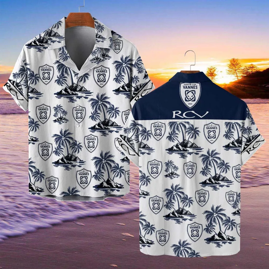 Rugby Club Vannes Hawaiian Shirt Style Classic Oversized Hawaiian, Unisex Hawaiian Shirt