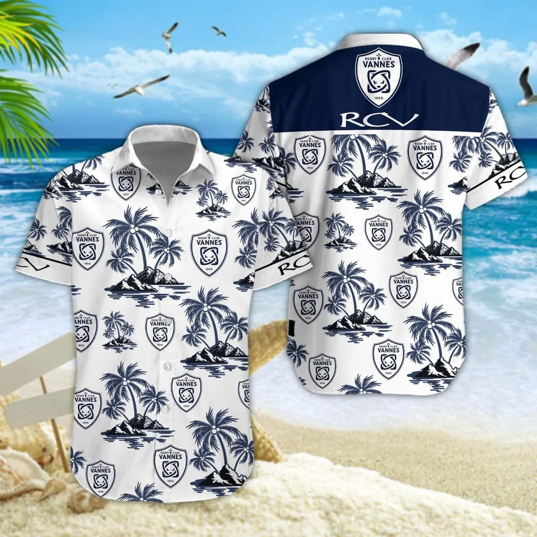 Rugby Club Vannes Hawaiian Shirt Style Classic Oversized Hawaiian, Unisex Hawaiian Shirt Trending Summer