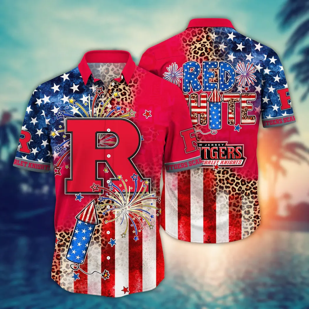 Rutgers Scarlet Knights NCAA Aloha Hawaiian Shirt, Summer VPHWA2451153451