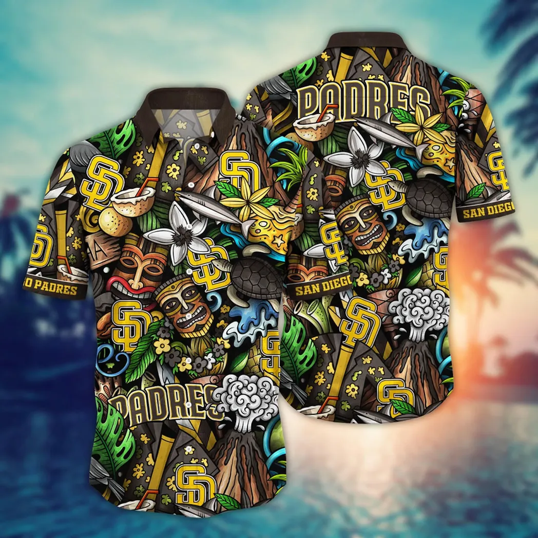 San Diego Padres MLB Flower Aloha Hawaiian Shirt, Custom Summer Football Shirts VPHWA2451152633