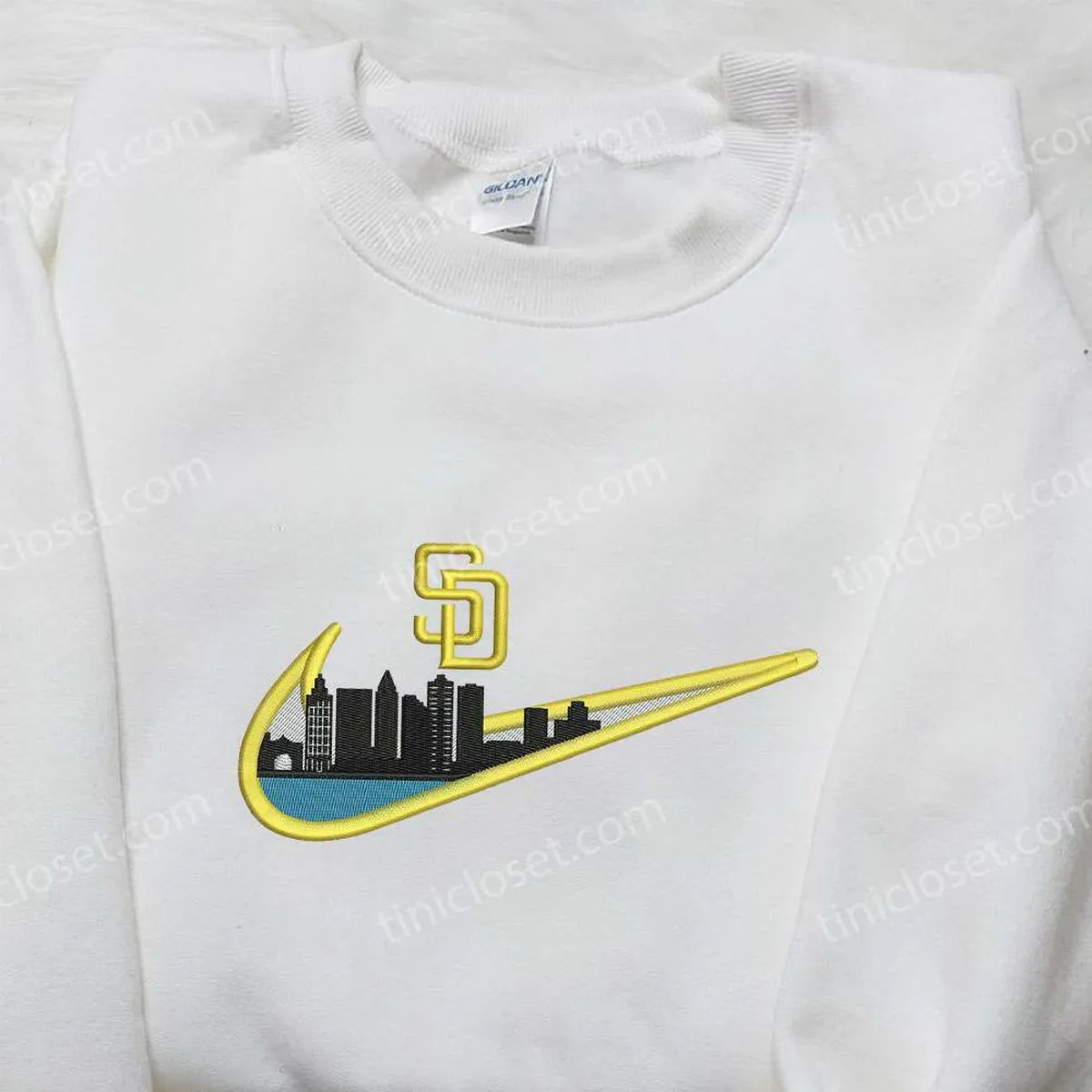 San Diego x Nike Embroidered Sweatshirt, Nike Inspired Embroidered Shirt, Best Gift for Family