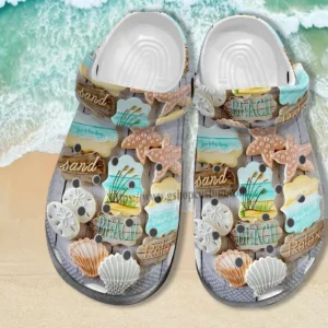 Sand Seashell Ocean Star Beach Crocs