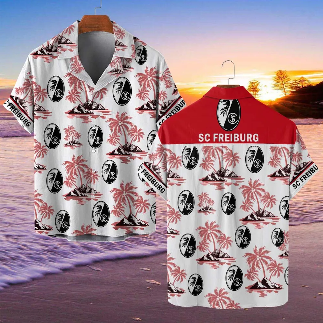 SC Freiburg II Hawaiian Shirt Style Classic Oversized Hawaiian, Unisex Hawaiian Shirt Trending Summer