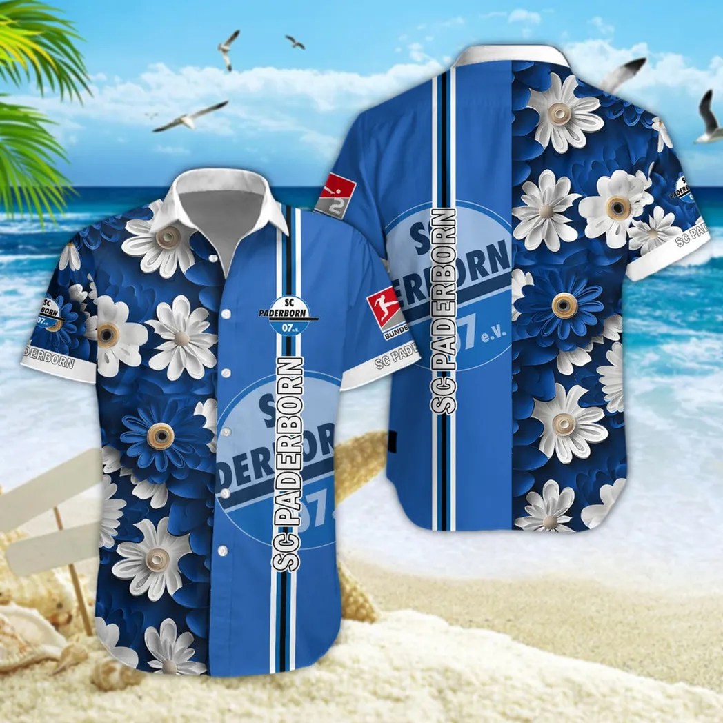 SC Paderborn Hawaiian Shirt Style Classic Oversized Hawaiian, Unisex Hawaiian Shirt Trending Summer