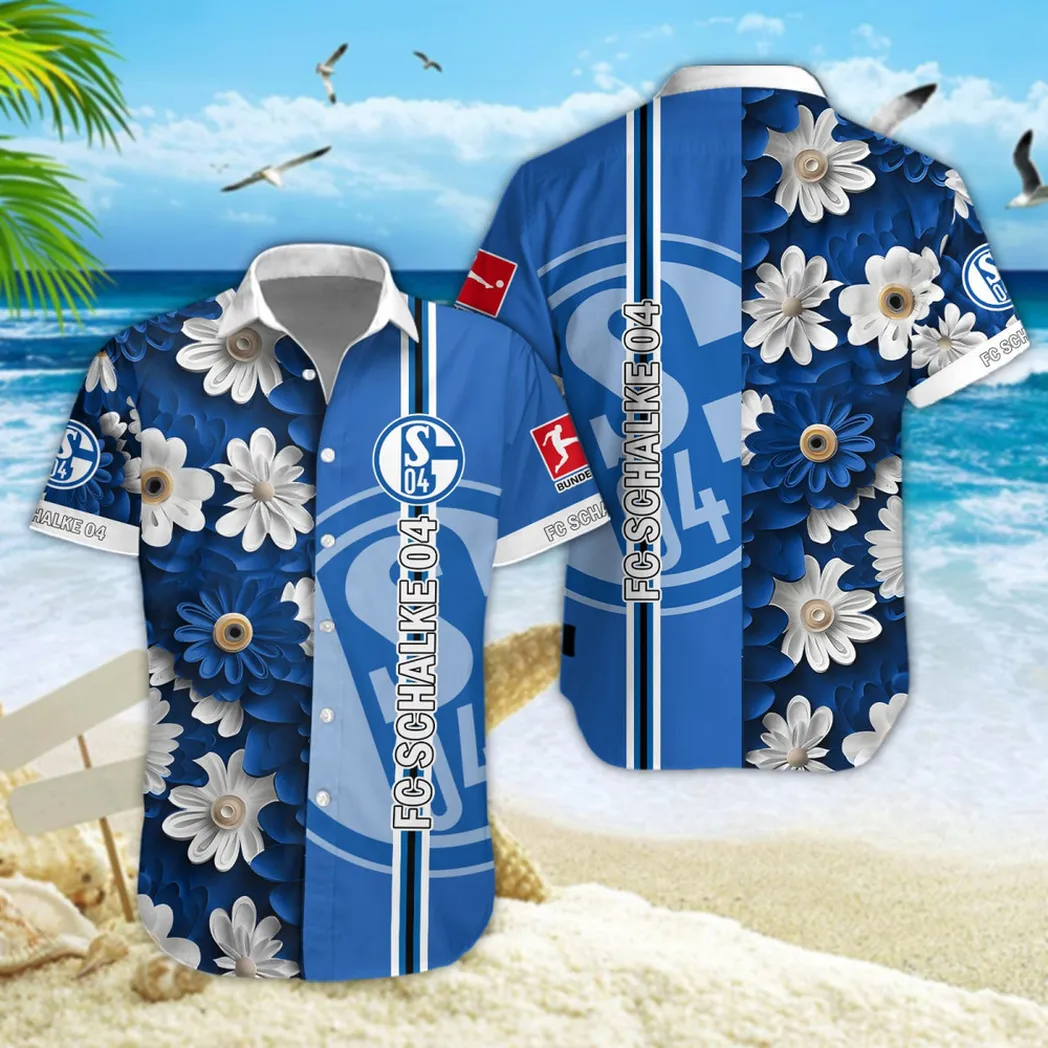 Schalke 04 Hawaiian Shirt Style Classic Oversized Hawaiian