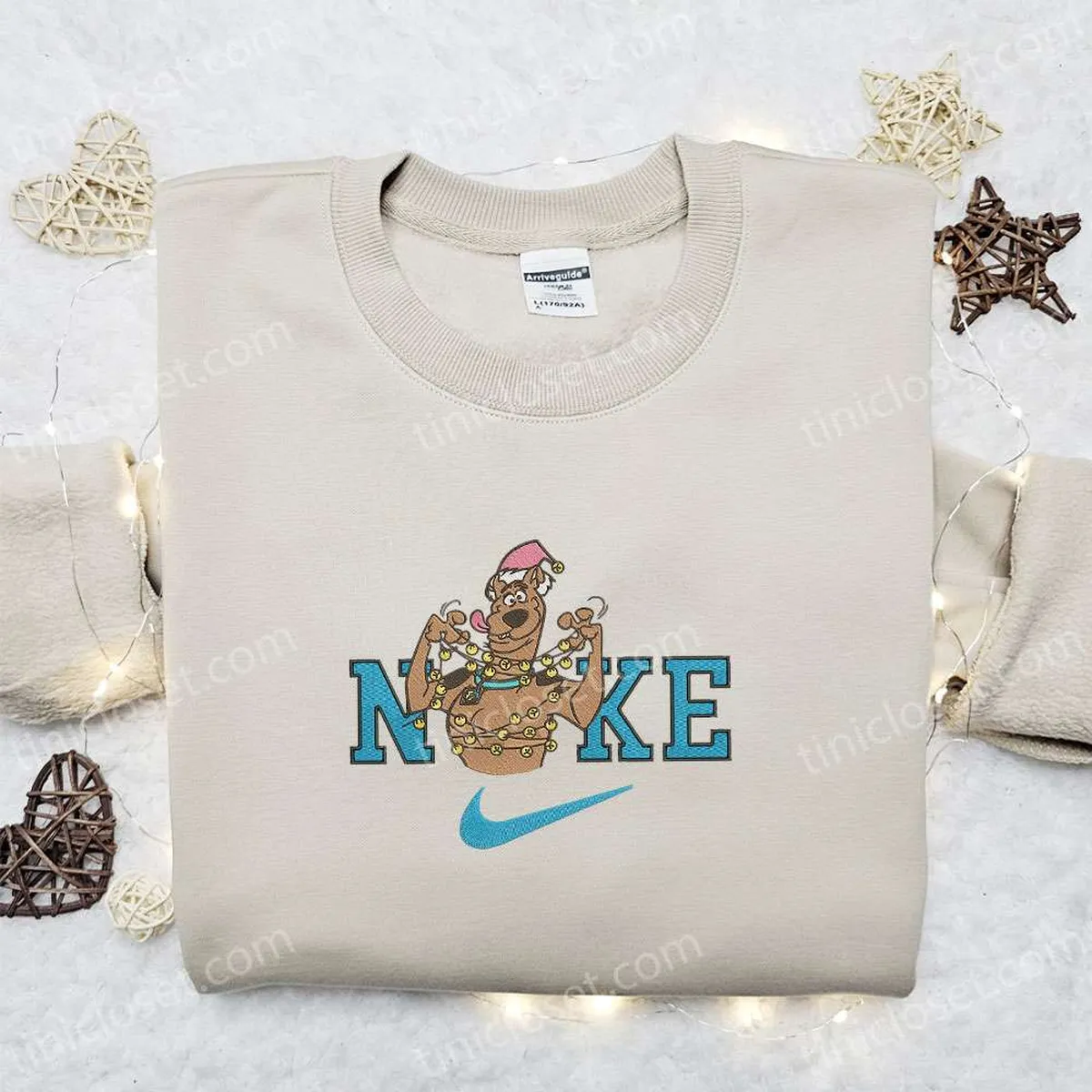 Scooby Doo Jingle Bells x Nike Christmas Embroidered Sweatshirt, Merry Christmas Embroidered Shirt, Best Christmas Day Gift Ideas