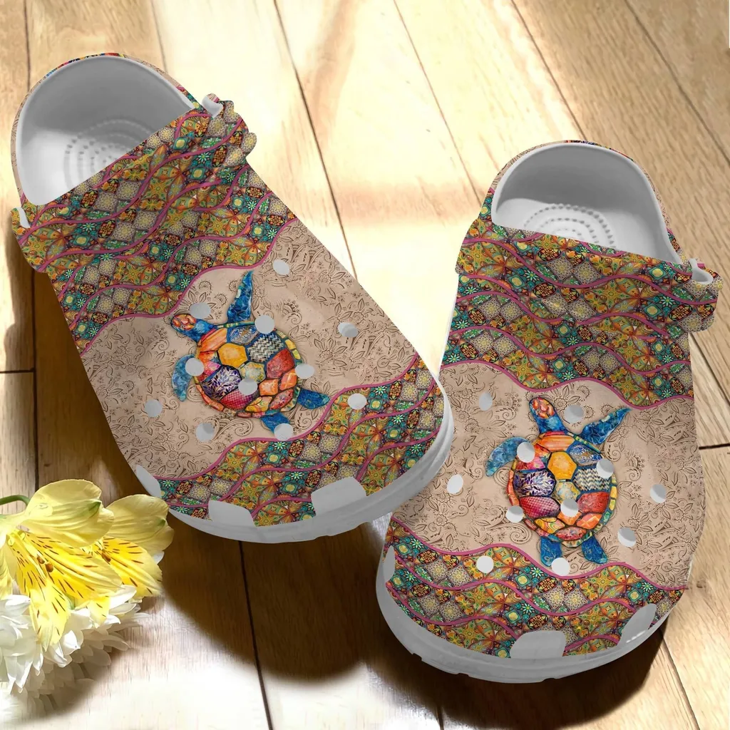 Sea Turtle Crocs - Boho Style Save The Ocean