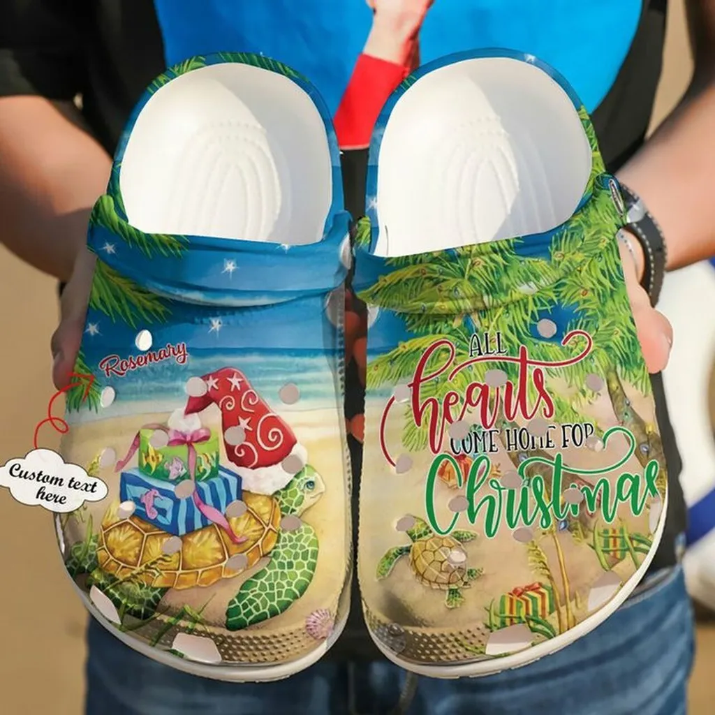 Sea Turtle Personalized Christmas 102 Gift For Lover Rubber Crocs Clog